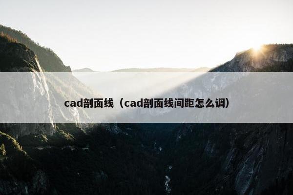 cad剖面线（cad剖面线间距怎么调）