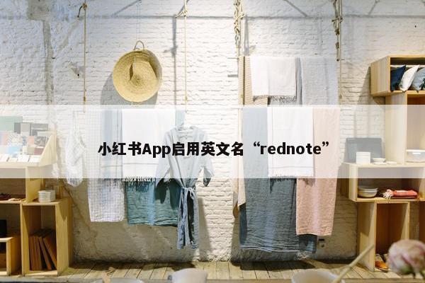 小红书App启用英文名“rednote”