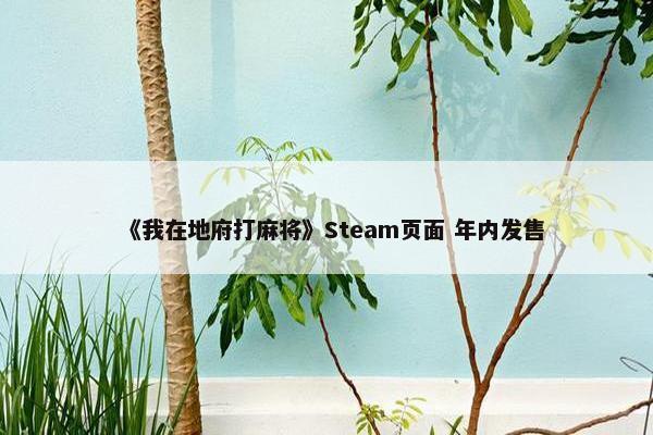 《我在地府打麻将》Steam页面 年内发售