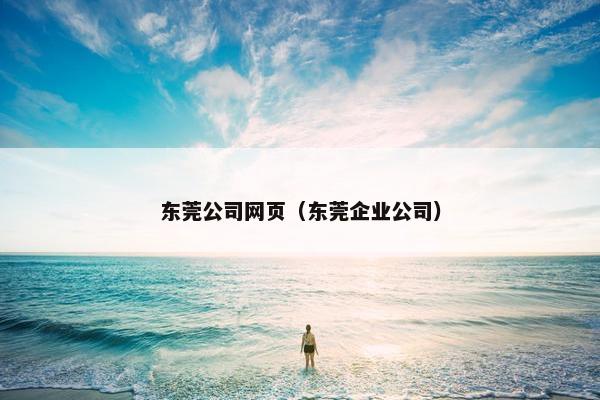 东莞公司网页（东莞企业公司）