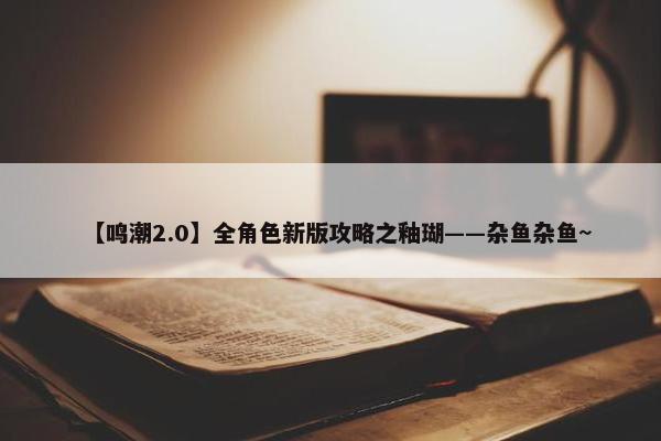 【鸣潮2.0】全角色新版攻略之釉瑚——杂鱼杂鱼~