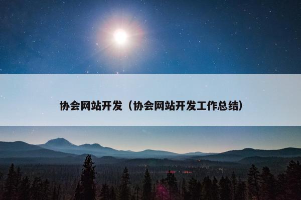 协会网站开发（协会网站开发工作总结）