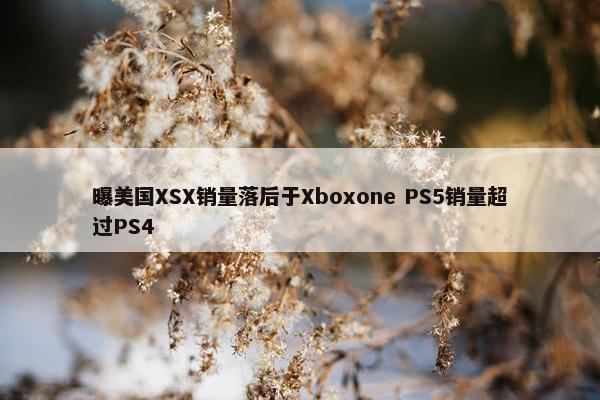 曝美国XSX销量落后于Xboxone PS5销量超过PS4