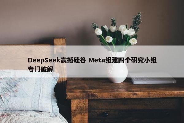 DeepSeek震撼硅谷 Meta组建四个研究小组专门破解