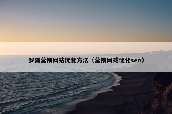 罗湖营销网站优化方法（营销网站优化seo）