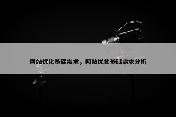 网站优化基础需求，网站优化基础需求分析