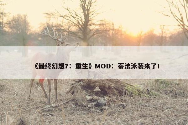 《最终幻想7：重生》MOD：蒂法泳装来了！