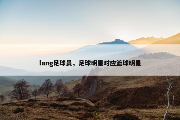 lang足球员，足球明星对应篮球明星