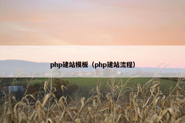 php建站模板（php建站流程）