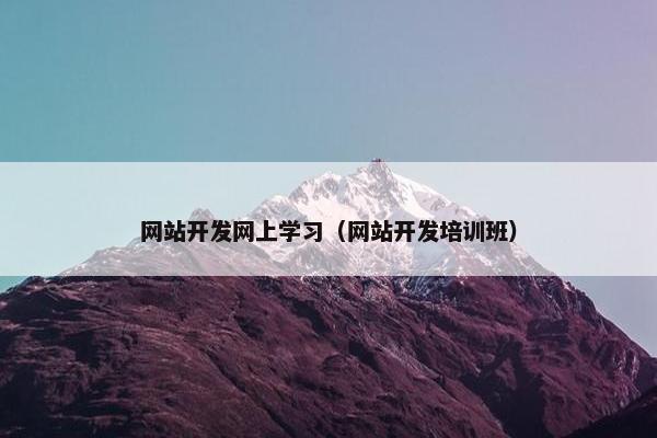 网站开发网上学习（网站开发培训班）