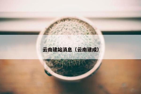 云南建站消息（云南建成）