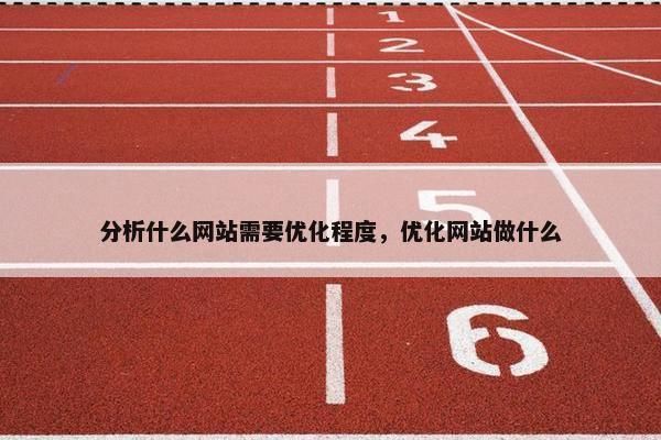 分析什么网站需要优化程度，优化网站做什么