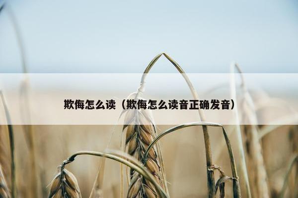 欺侮怎么读（欺侮怎么读音正确发音）