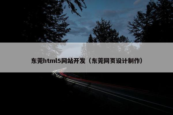 东莞html5网站开发（东莞网页设计制作）