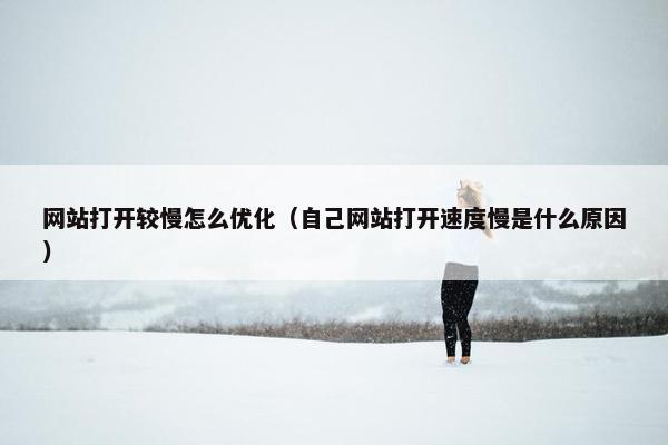 网站打开较慢怎么优化（自己网站打开速度慢是什么原因）