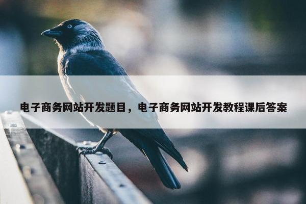 电子商务网站开发题目，电子商务网站开发教程课后答案