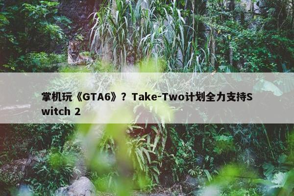 掌机玩《GTA6》？Take-Two计划全力支持Switch 2