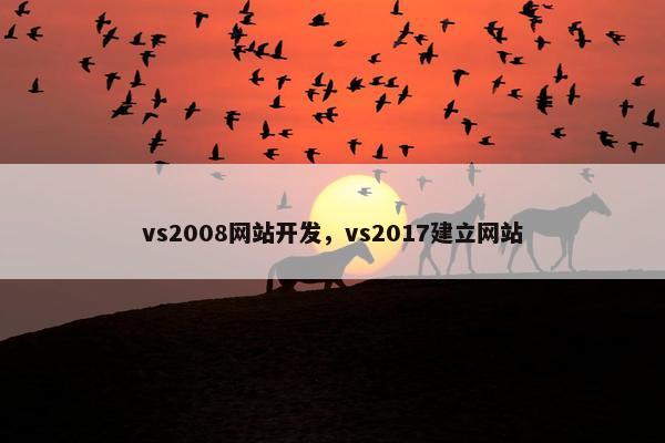 vs2008网站开发，vs2017建立网站