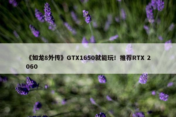 《如龙8外传》GTX1650就能玩！推荐RTX 2060