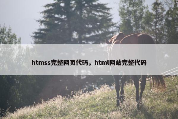 htmss完整网页代码，html网站完整代码