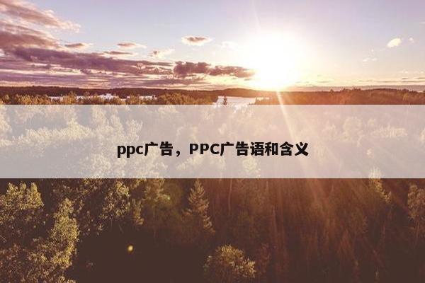 ppc广告，PPC广告语和含义