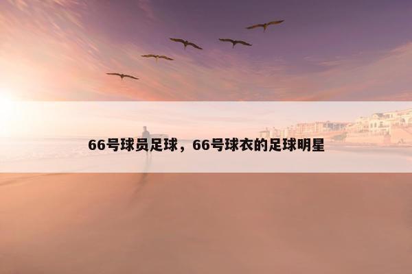 66号球员足球，66号球衣的足球明星