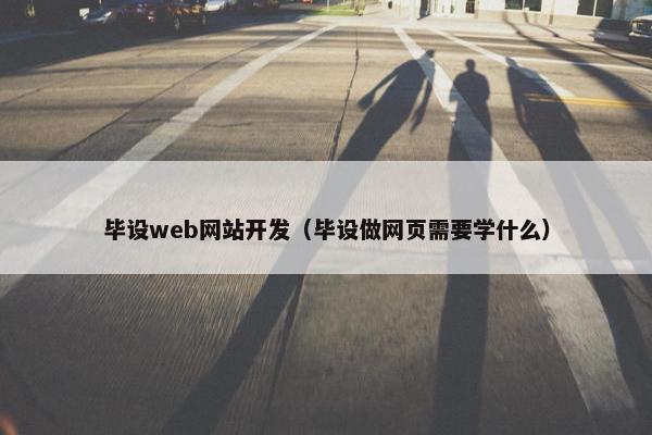 毕设web网站开发（毕设做网页需要学什么）