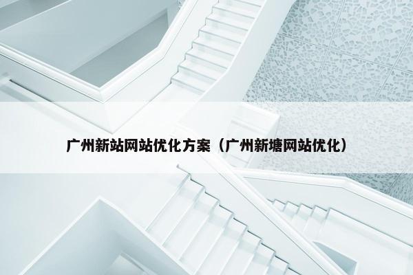 广州新站网站优化方案（广州新塘网站优化）