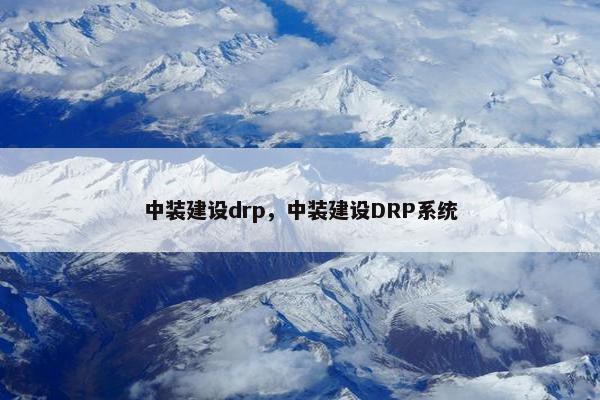 中装建设drp，中装建设DRP系统