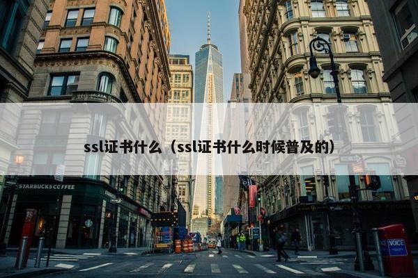 ssl证书什么（ssl证书什么时候普及的）