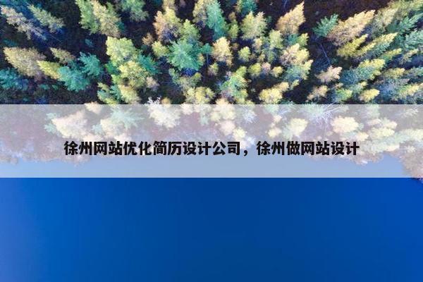 徐州网站优化简历设计公司，徐州做网站设计