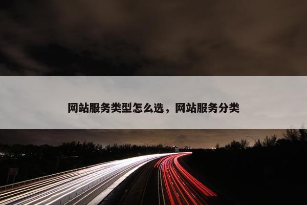 网站服务类型怎么选，网站服务分类