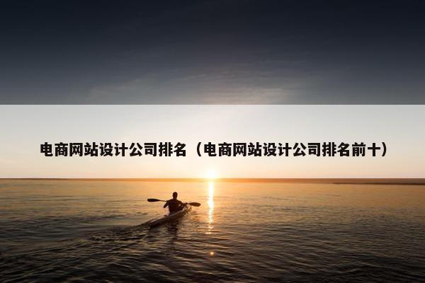 电商网站设计公司排名（电商网站设计公司排名前十）