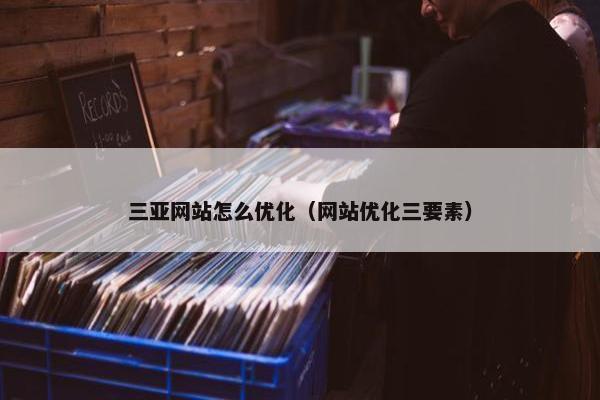 三亚网站怎么优化（网站优化三要素）