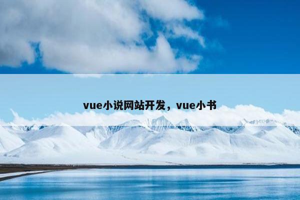 vue小说网站开发，vue小书