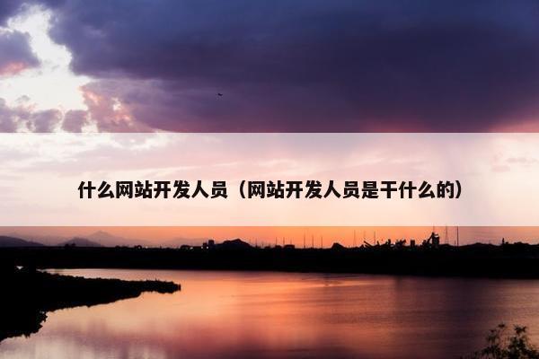 什么网站开发人员（网站开发人员是干什么的）