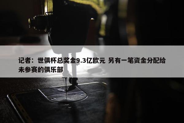 记者：世俱杯总奖金9.3亿欧元 另有一笔资金分配给未参赛的俱乐部