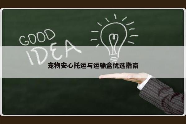 宠物安心托运与运输盒优选指南