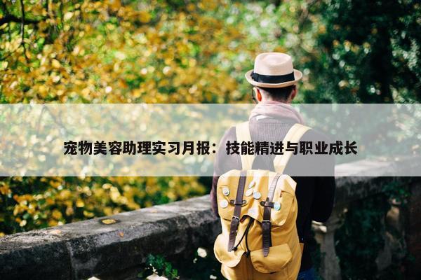 宠物美容助理实习月报：技能精进与职业成长