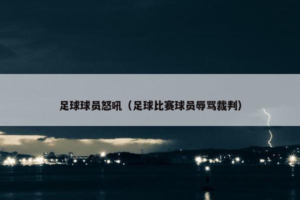 足球球员怒吼（足球比赛球员辱骂裁判）