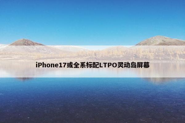 iPhone17或全系标配LTPO灵动岛屏幕