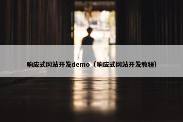 响应式网站开发demo（响应式网站开发教程）