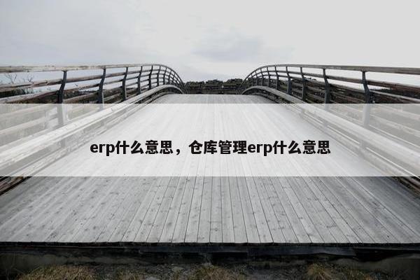 erp什么意思，仓库管理erp什么意思