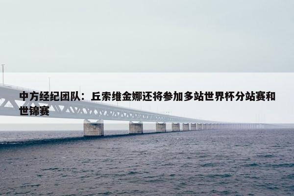 中方经纪团队：丘索维金娜还将参加多站世界杯分站赛和世锦赛