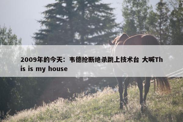 2009年的今天：韦德抢断绝杀跳上技术台 大喊This is my house