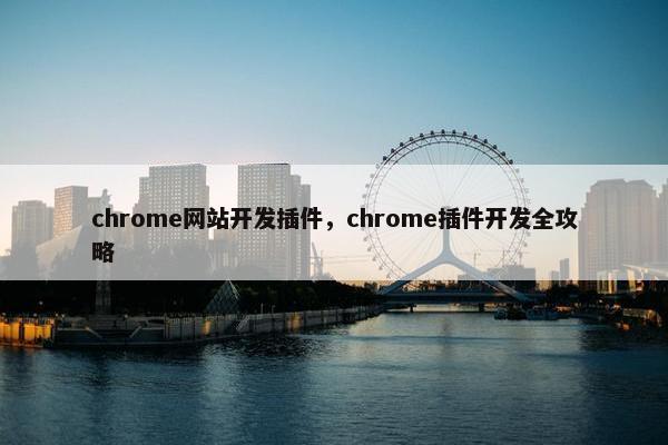 chrome网站开发插件，chrome插件开发全攻略