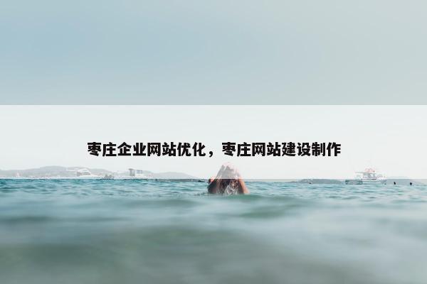 枣庄企业网站优化，枣庄网站建设制作