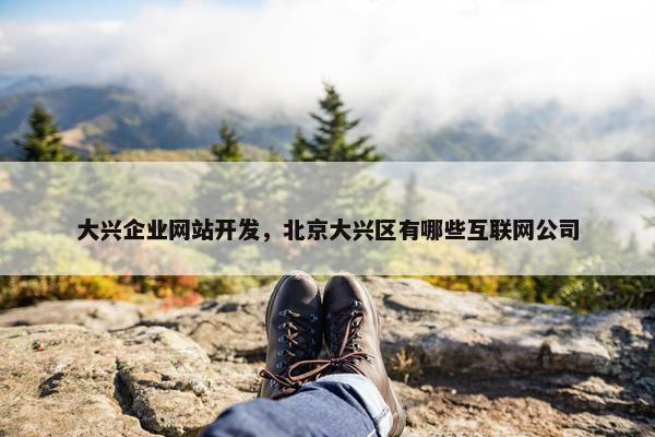 大兴企业网站开发，北京大兴区有哪些互联网公司