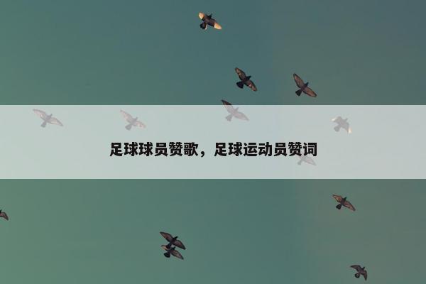 足球球员赞歌，足球运动员赞词