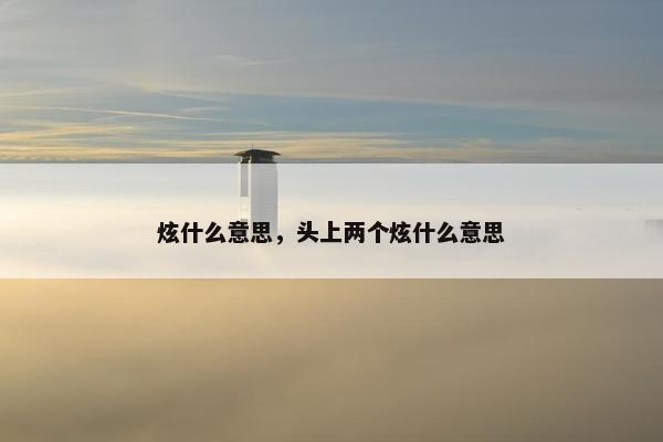 炫什么意思，头上两个炫什么意思